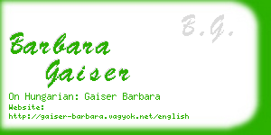 barbara gaiser business card